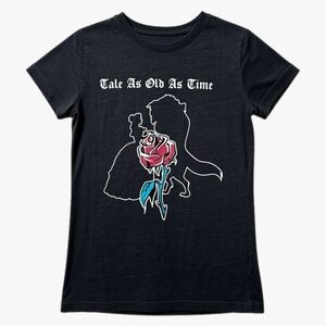 Disney Beauty & The Beast Slim Fit Tee Womens Size Medium